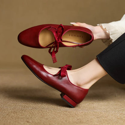 Chic lace-up ballet flats for women | Marvella -1