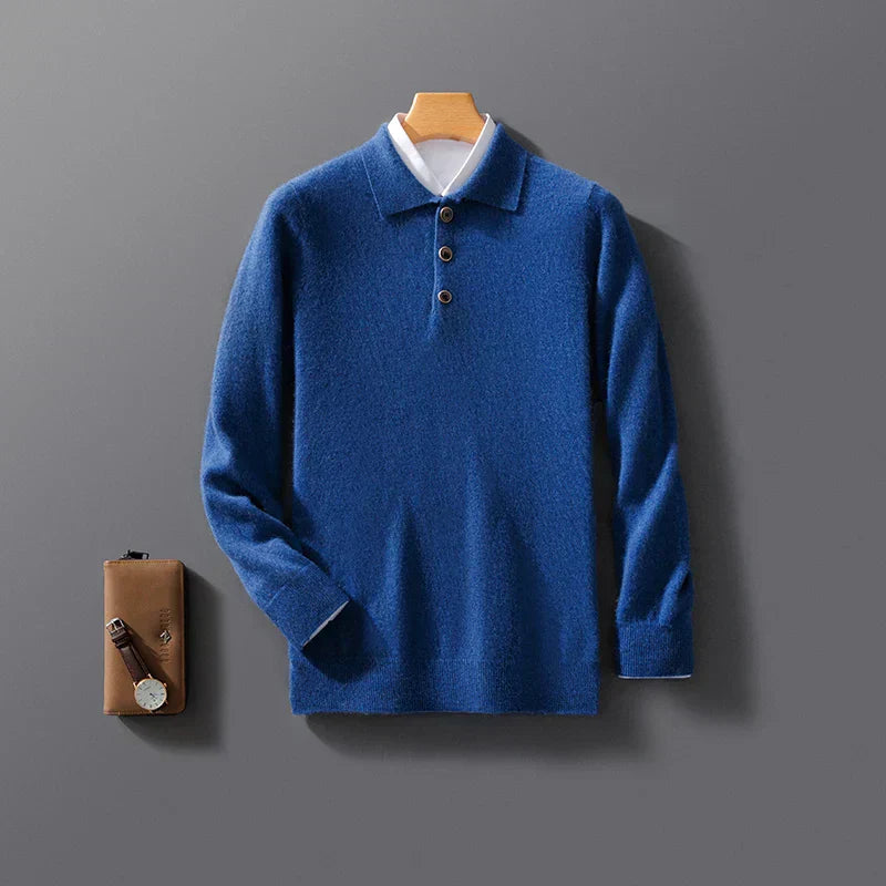 Classic cashmere everyday polo shirt for men | Belford -4