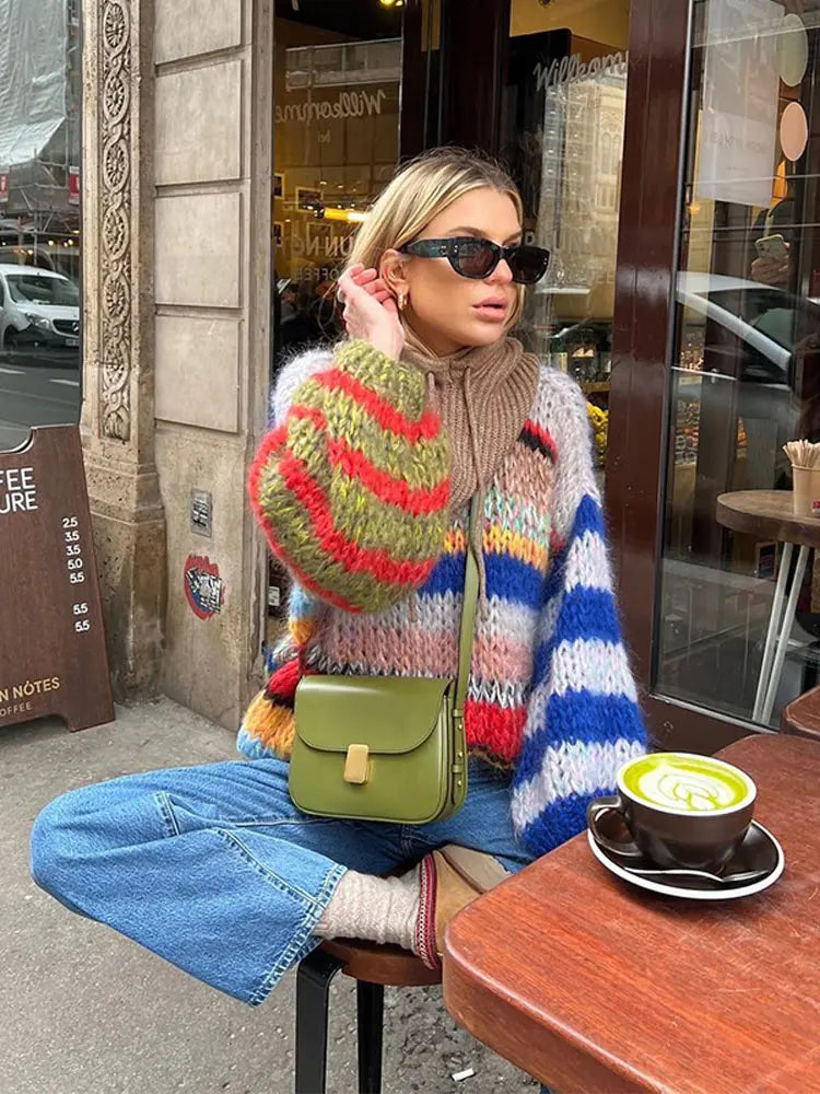 Colorful mohair jumper for women | Celestine -3