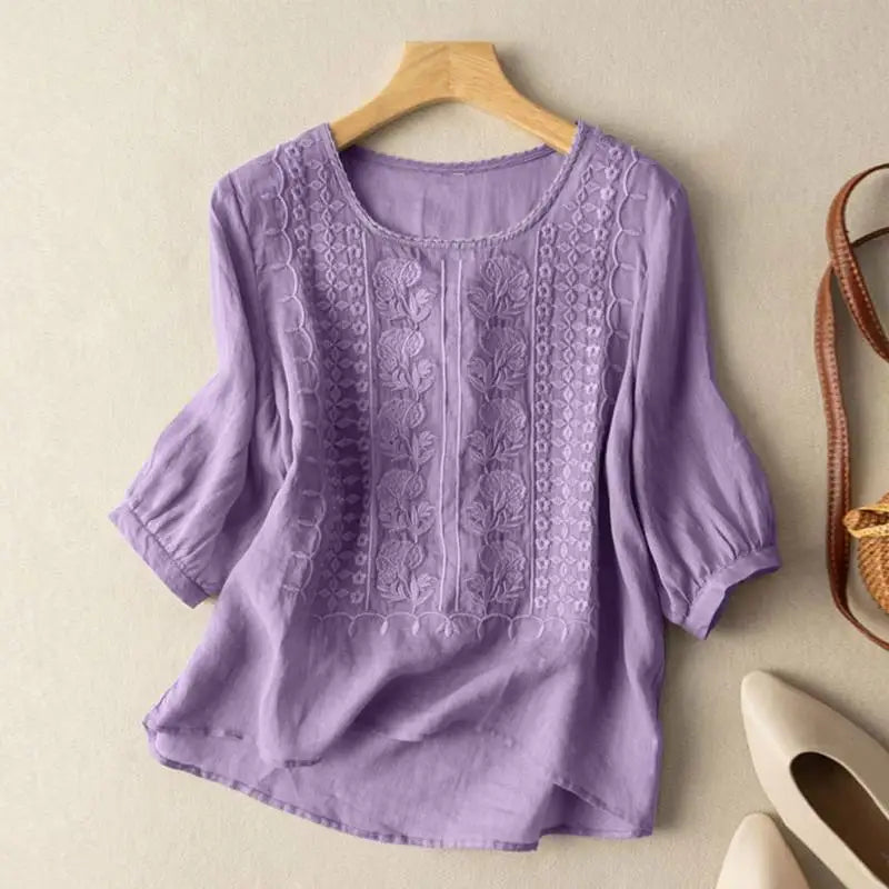 Elegant embroidered blouse for women -4