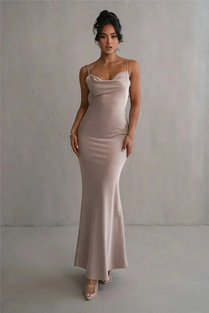 Satin flower dress for women | Cassiane -2