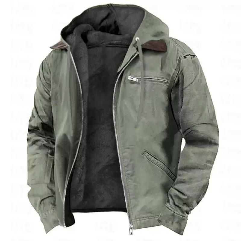Classic hooded winter utility jacket for men | Mason -5