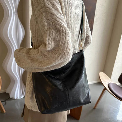 Vintage leather shoulder bag for women | Chelsey -4