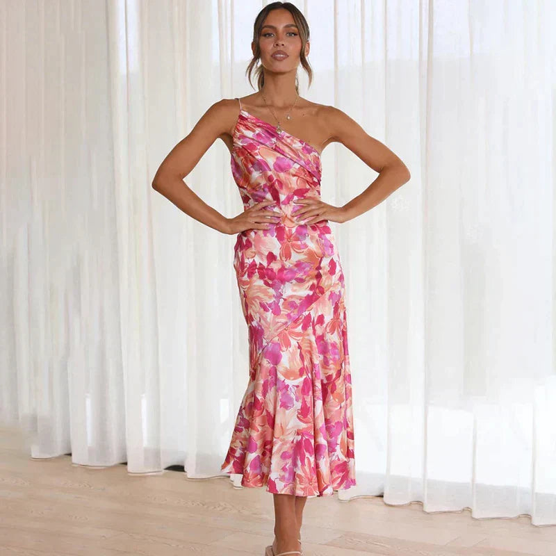 Elegant one-shoulder dress for women | Eliza -4