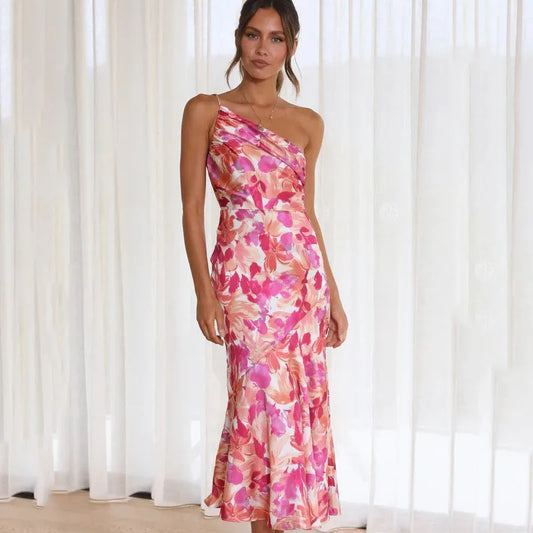 Elegant one-shoulder dress for women | Eliza -1