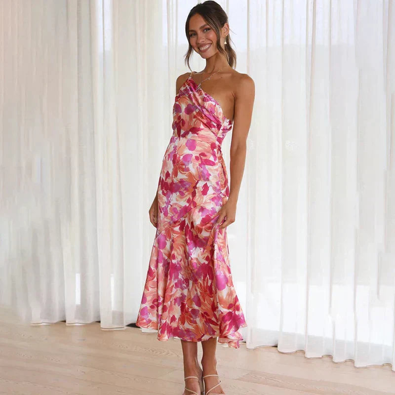 Elegant one-shoulder dress for women | Eliza -2