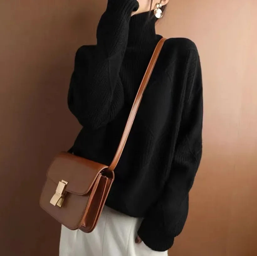 Allegra diamond knit cashmere jumper for women | Celestine -6