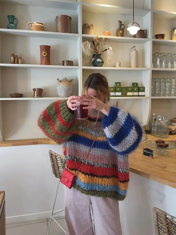Colorful mohair jumper for women | Celestine -4