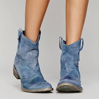 Classic pointed toe western ankle boots for women | Sierra -1