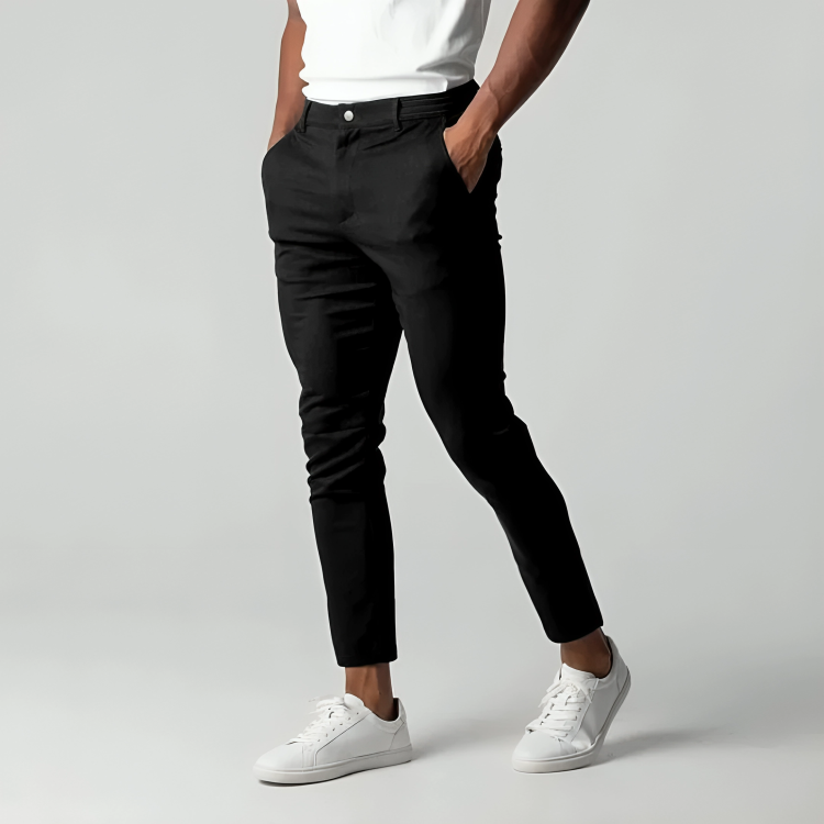 Modern fit flex chino trousers for men -1
