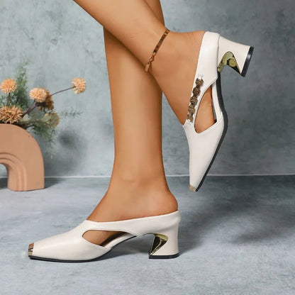 Heels elegant metallic for women | Clara -7