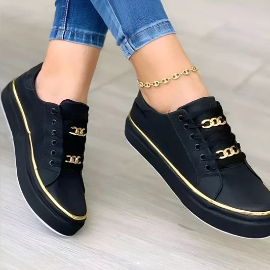 Supportive sneakers with chain accent for women | Aveline