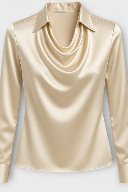 Elegant satin shimmer everyday blouse for women | Sofia -2