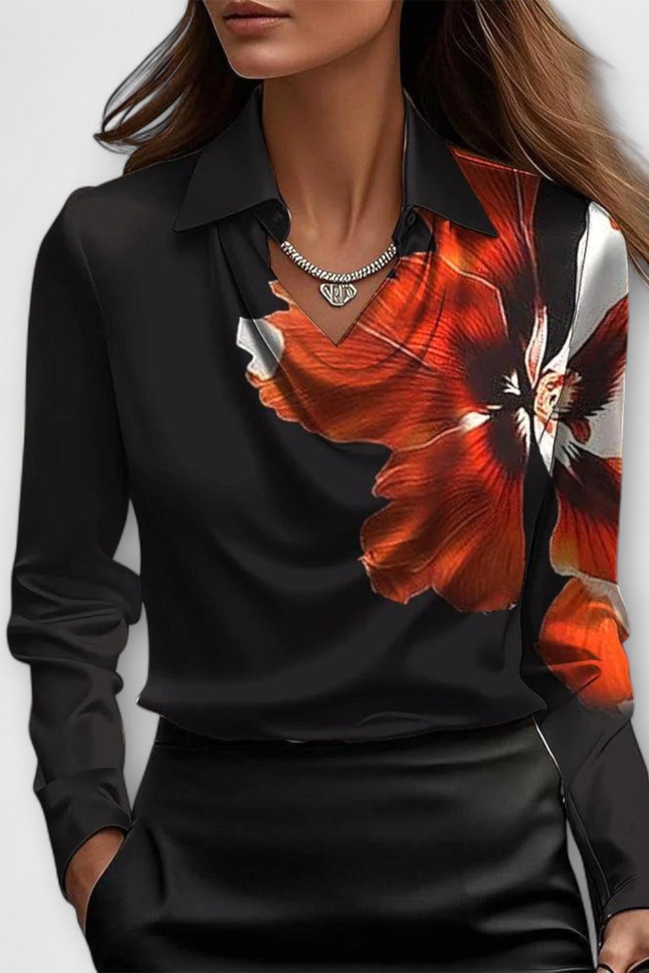 Elegant satin shimmer everyday blouse for women | Sofia -7