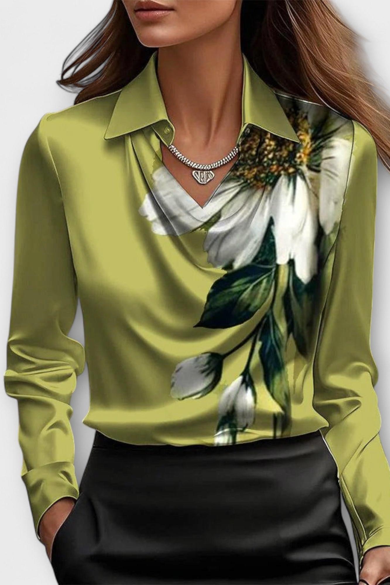 Elegant satin shimmer everyday blouse for women | Sofia -8