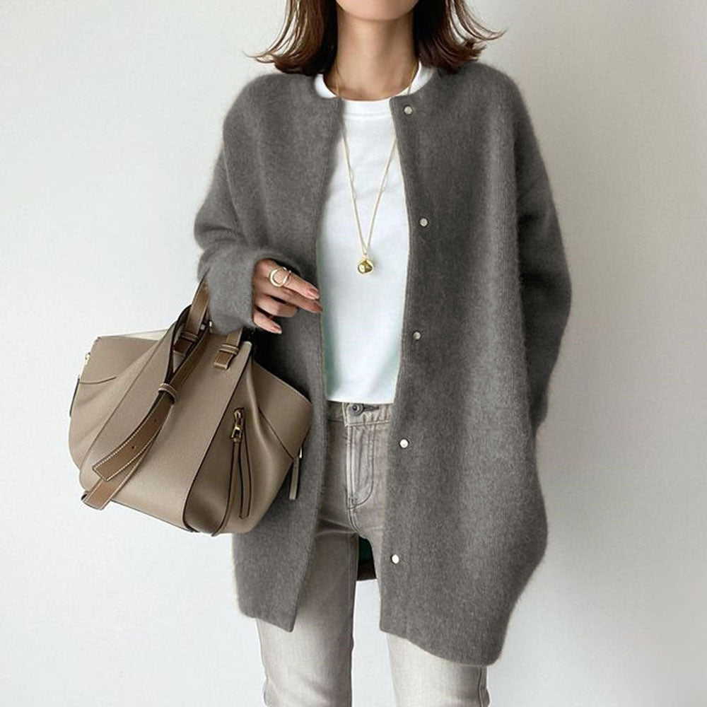 Relaxed pocket cardigan for women | Aria -4