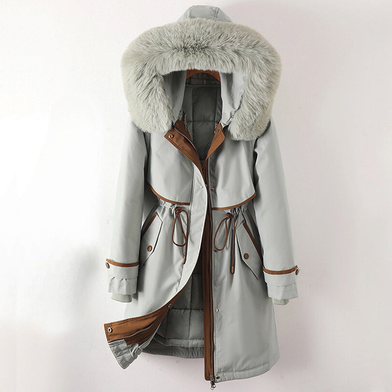 Elegant long winter coat for women | Elowen -4