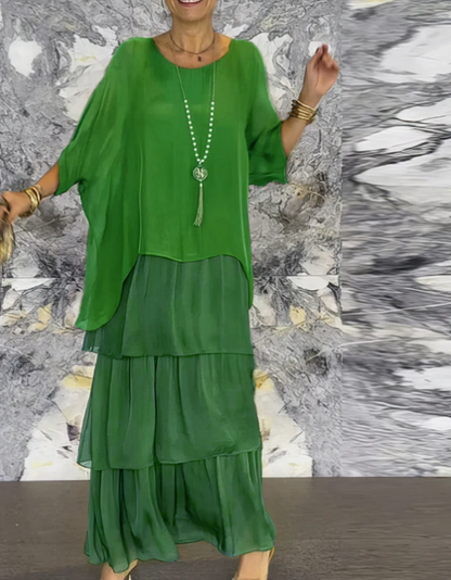 Flowing elegant maxi dress for women | Selene -13