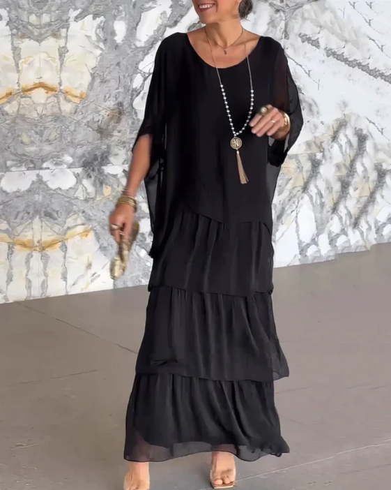 Flowing elegant maxi dress for women | Selene -5