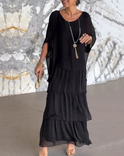 Flowing elegant maxi dress for women | Selene -5