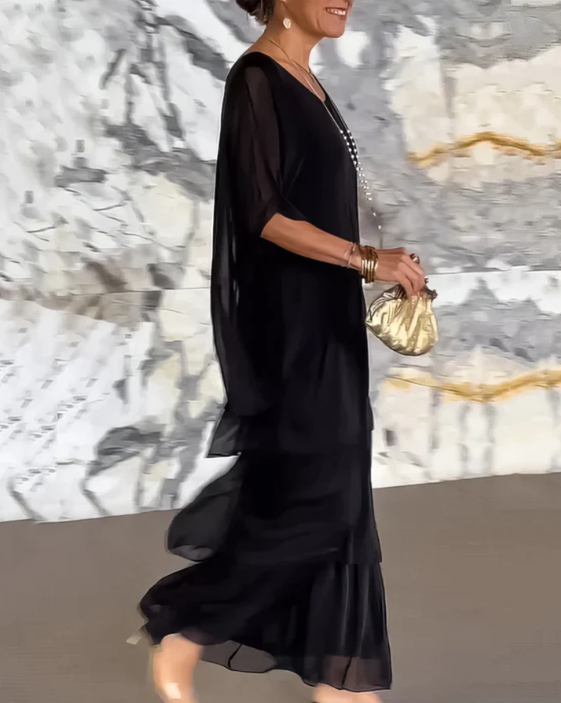 Flowing elegant maxi dress for women | Selene -7