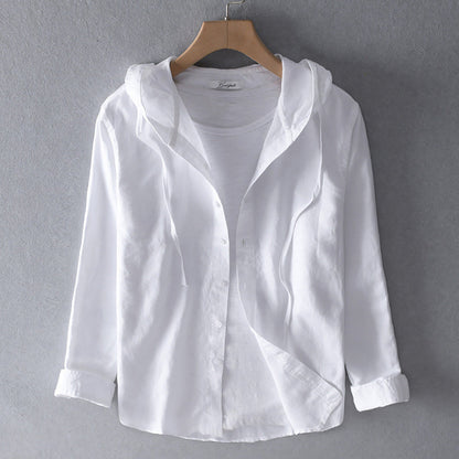 Aeris breezy linen blouse for women -4