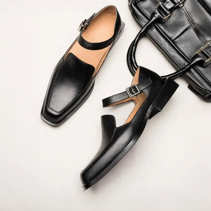 Contemporary black strappy sandals for men | Matteo -3