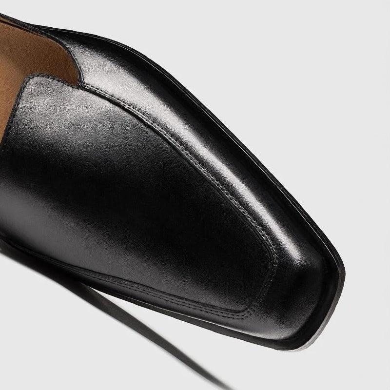 Contemporary black strappy sandals for men | Matteo -4