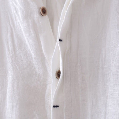 Casual short-sleeve linen shirt for men | Lorenzo -7