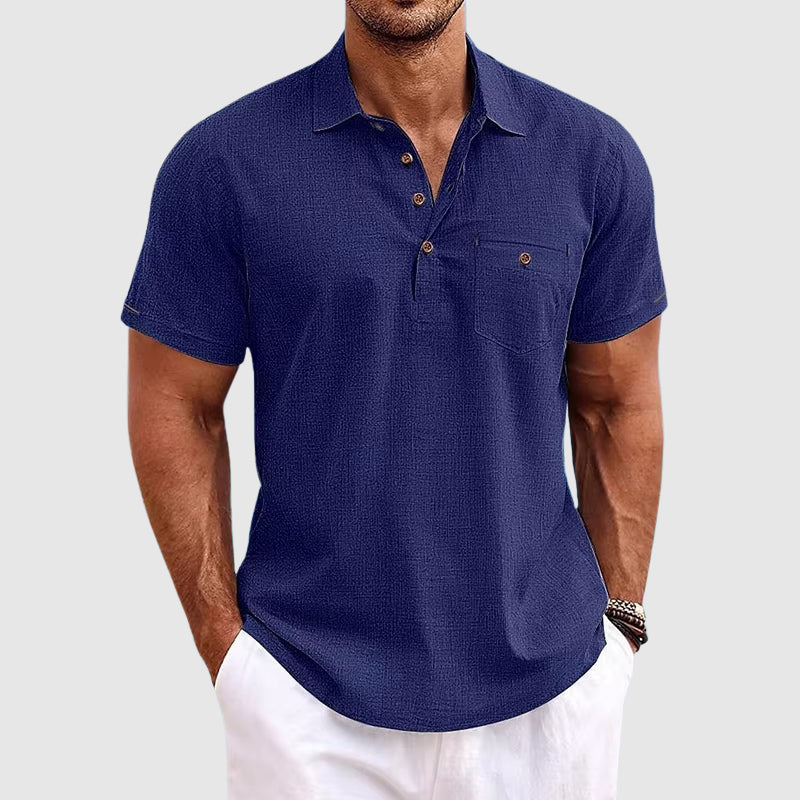 Classic short-sleeve polo shirt for men | Julien -4