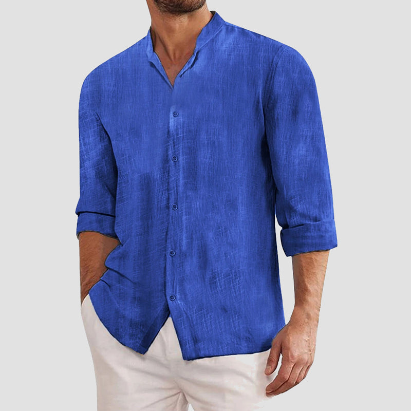 Classic long-sleeve button shirt for men | Mateo -3