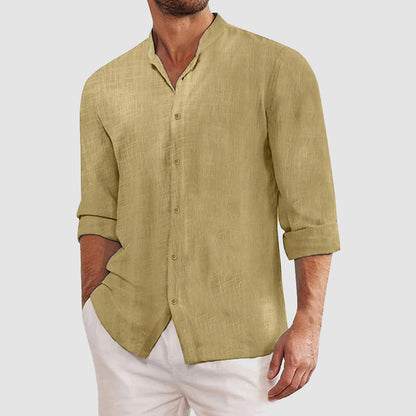 Classic long-sleeve button shirt for men | Mateo -5
