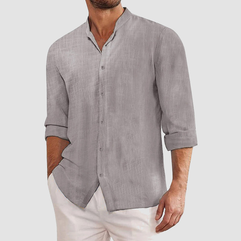 Classic long-sleeve button shirt for men | Mateo -6