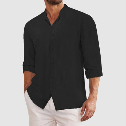Classic long-sleeve button shirt for men | Mateo -7