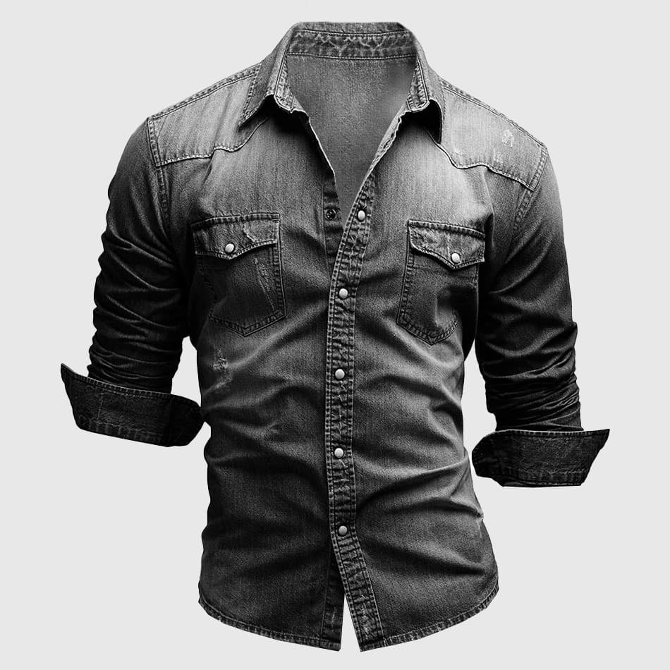 Slim-fit casual button-up shirt for men | Mateo -3