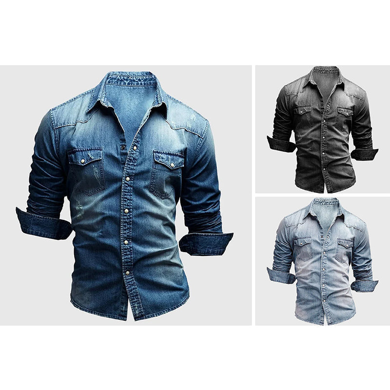 Slim-fit casual button-up shirt for men | Mateo -4