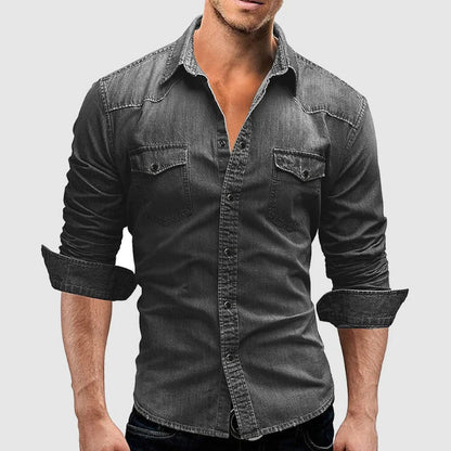 Slim-fit casual button-up shirt for men | Mateo -6