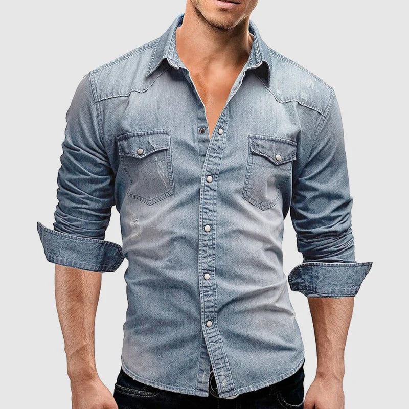 Slim-fit casual button-up shirt for men | Mateo -7