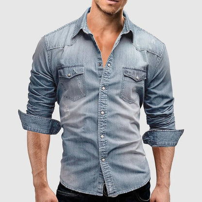 Slim-fit casual button-up shirt for men | Mateo -7