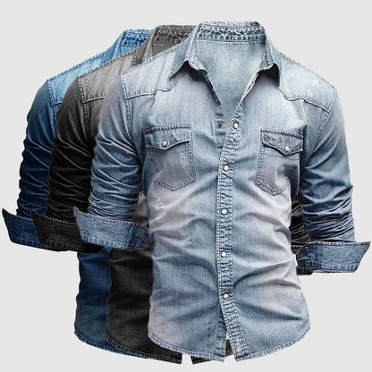 Slim-fit casual button-up shirt for men | Mateo -8