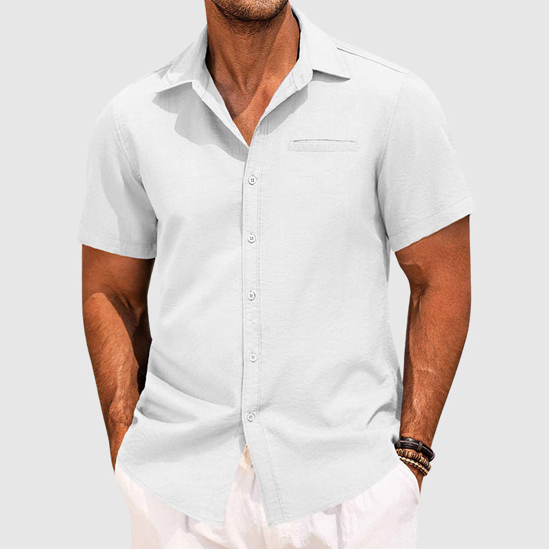Classic short-sleeve summer shirt for men | Arlo -3