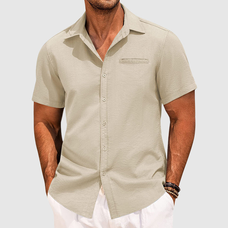 Classic short-sleeve summer shirt for men | Arlo -6