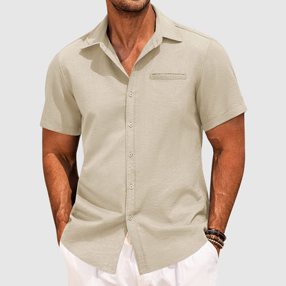Classic short-sleeve summer shirt for men | Arlo -6
