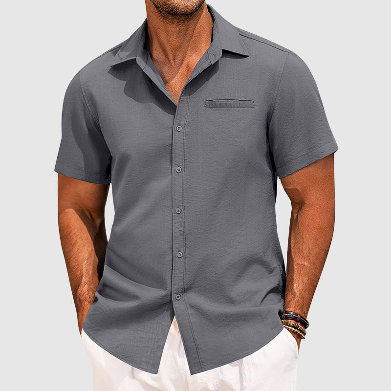 Classic short-sleeve summer shirt for men | Arlo -5