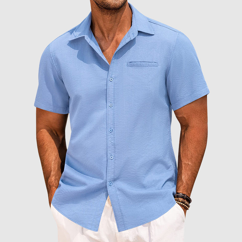 Classic short-sleeve summer shirt for men | Arlo -2