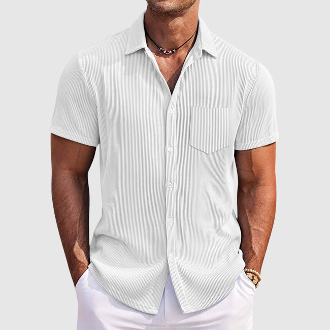 Striped short-sleeve summer shirt for men | Adrian -3