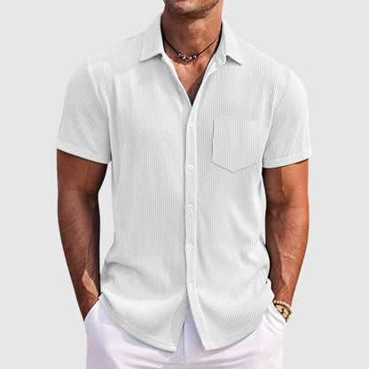 Striped short-sleeve summer shirt for men | Adrian -3
