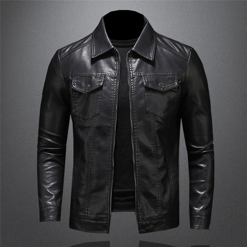 Warm leather jacket for men | Giani -1