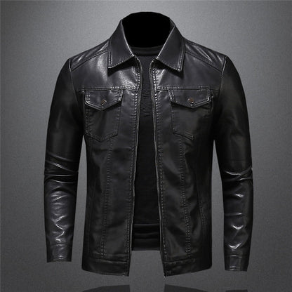 Warm leather jacket for men | Giani -1