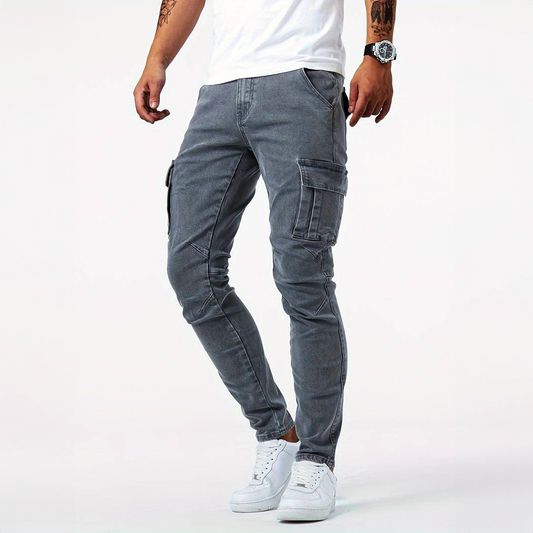 Cargo denim trousers for men | Hunter -1
